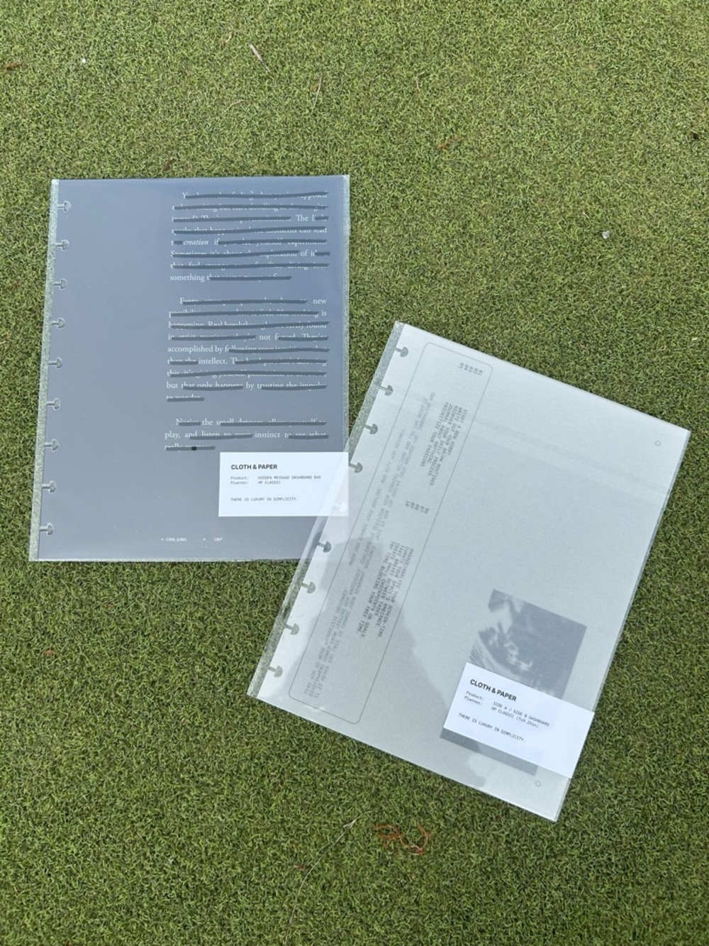 NWT Cloth & Paper 2 Dashboards, HP Classic size